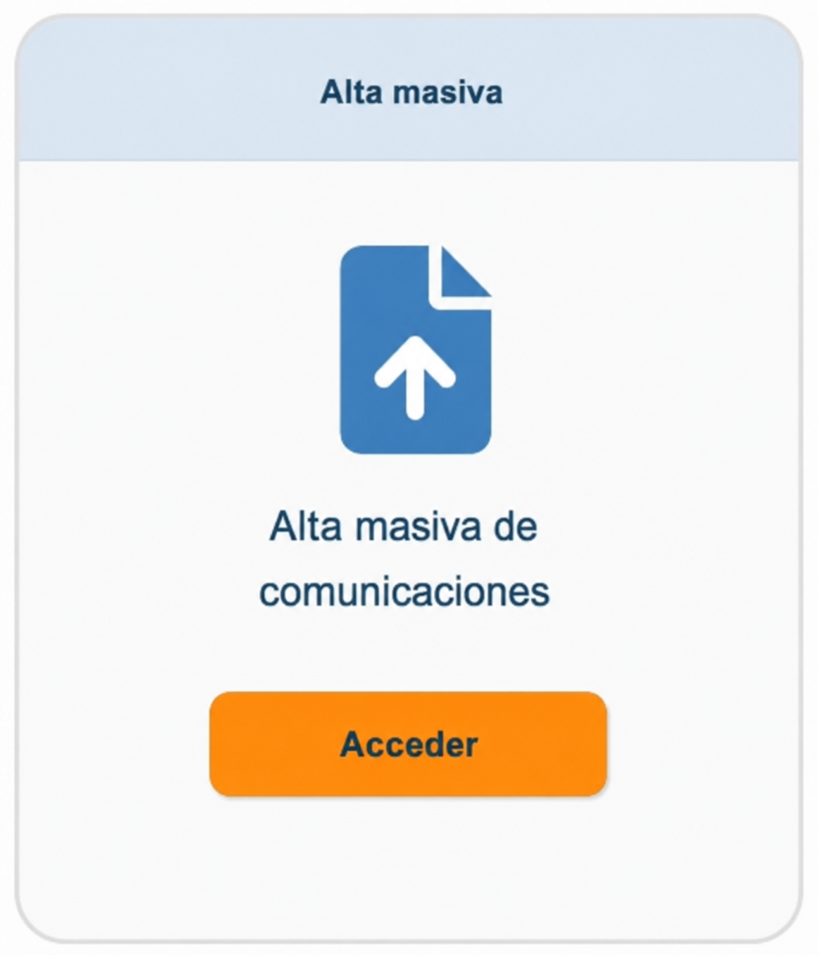 Alta masiva de comunicaciones